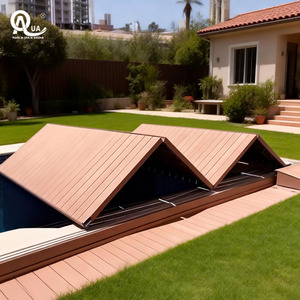 Couverture de piscine pliante en bois Water Crown avec ouverture automatique sécurisée, taille personnalisable pour une utilisation en extérieur et en intérieur - Product Image 5