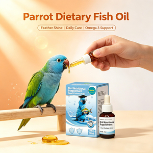 Aceite de Pescado Líquido para Aves, Loros, Tortugas, Lagartos, Enriquecido con Vitaminas A, D3, E, B1, B6 y Taurina, Cuidado de la Piel, Articulaciones e Inmunidad, Botella de 30 ml - Product Image 4