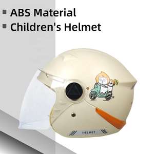 Новый мотоциклетный шлем ABS 3/4 для детей, защитный шлем для активного отдыха со светоотражающей полосой, в упаковке, универсальный размер - Product Image 2