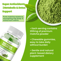 Gummies à la pectine de thé vert matcha Meelefu, catechines de matcha pour le métabolisme et le bien-être digestif