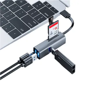 Factory Direct Hochwertiger schwarzer HUb USB-Lieferant Typ C Adapter