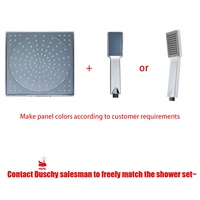 Ensemble de Douche Extérieure de Plafond avec Robinet Mitigeur Effet Pluie, Système de Douche de Luxe avec Douchette à Main pour Salle de Bain