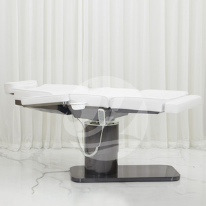 Base Rosa cama de masaje cosmético eléctrico 4 Motor ajustable silla Facial alta oro Acero inoxidable salón de belleza muebles modernos - Product Image 4