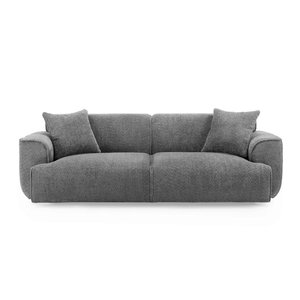Fauteuil inclinable d'intérieur moderne et pliable avec accoudoirs et coussins décoratifs, en tissu éponge doux, idéal pour le salon - Product Image 3