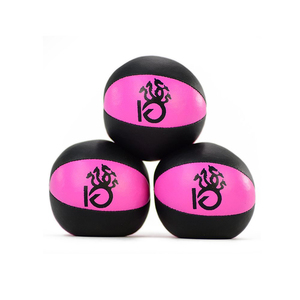 CHL Kids outdoor <span class=keywords><strong>2</strong></span>/4/6/8 panel small custom size 5/6.3cm red blue yellow color pvc PU material 3pc juggling ball set with logo - Product Image 3