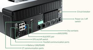 Convertisseur d'énergie solaire monophasé Luxpower ECO Hybrid SNA 3-6K Series, onde sinusoïdale, 5000W - Product Image 4