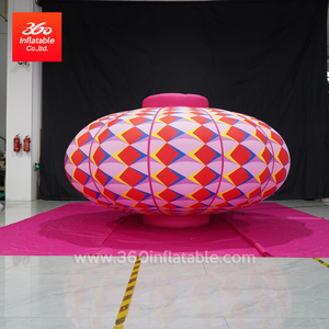 Khổng lồ tùy chỉnh quảng cáo bơm hơi màu đỏ bóng đèn lồng với đèn <span class=keywords><strong>LED</strong></span> cho các sự kiện - Product Image 3
