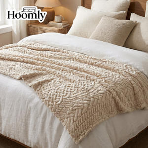 Couverture en polaire jacquard réversible, légère, pliable, de petite taille, portable, Hoomly, pour les voyages, le <span class=keywords><strong>camping</strong></span>, la voiture et la sieste au bureau - Product Image 6