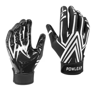 Popular Custom Pro Team Football Catching Gloves Personalized Grip Silicon Stick Rugby American Football Receiver Gloves