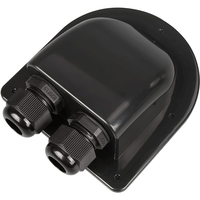 Boîte de presse-étoupe étanche simple à Double câble 3-7mm pour panneau solaire ABS noir/blanc pour panneau solaire camping-cars caravanes bateaux