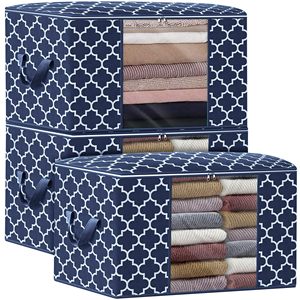 Bolsas de Almacenamiento Plegables de 35L para Debajo de la Cama con Ventana Transparente para Edredones, Mantas, Ropa y Camisetas - Product Image 3