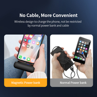 Batterie externe universelle 3-en-1 sans fil personnalisée 3000 mAh avec ports de charge magnétiques, entrée Micro USB, haute capacité portable