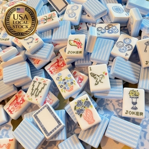 High-Quality Modern <b>Entertainment</b> Acrylic Engraved Luxury Set American Mahjong Tiles - Product Image 1