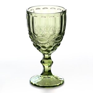 Best Selling Multi Color Wholesale Machine Pressed Europe Style Vintage Blue Glass <b>Goblets</b> 300ml Capacity Huyo Brand for <b>Wine</b> - Product Image 1