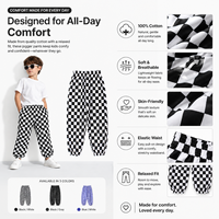 Pantalon de jogging à carreaux personnalisé pour enfants, 100 % coton, doux, respirant, taille élastique, garçons et filles, OEM, faible MOQ, boutique