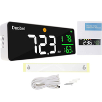 Sonometre rechargeable avec stockage de données, mesure du bruit, de la température et de l'humidité, sonometre mural pour studio, maison, usine