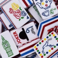 160 tuiles de mahjong américaines, London Calling, gravées sur 5 couches, pour les amateurs de culture britannique