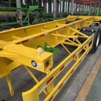 Semi-remorque squelette professionnelle de 40 pieds, 3 essieux, châssis porte-conteneurs, triple chargement, capacité de 40 000 kg, camion de transport robuste
