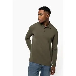 Camiseta polo de manga larga para hombre, merchandising personalizado - Product Image 1