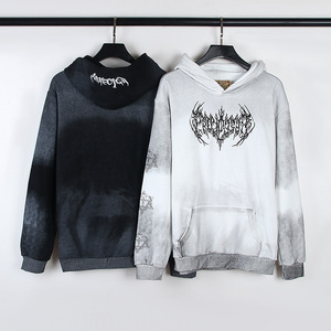 100% cotton mặt trời phai màu nặng mùa đông cũ bẩn thuốc nhuộm Phá Hủy Tiếng Phạn axit rửa thời trang Áo Hoodie tùy chỉnh - Product Image 3