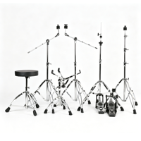 Support de batterie en métal argenté haut de gamme, ensemble complet, qualité supérieure, durable, léger, OEM, instruments et accessoires de musique
