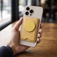 Portefeuille porte-cartes Magsafe en cuir PU, logo personnalisé, porte-cartes magnétique pour iPhone, logo OEM personnalisé, multicolores