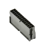 Conector ATX hembra de 24 pines, negro y blanco, con paso de 4.2 mm, para la fabricación de cables de placa base de computadora, venta al por mayor.