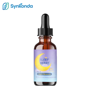 OEM Marke Natürliches Melatonin Flüssig-Tropfen 60ml Schlaf-Nahrungsergänzungsmittel mit <span class=keywords><strong>Vitamin</strong></span> D3 L-Theanin Holunderbeerextrakt - Product Image 1