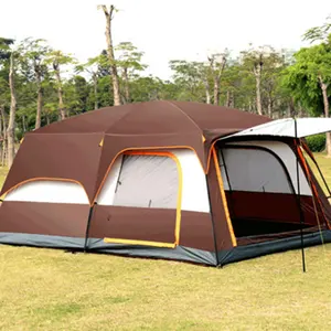 4 אנשים אוהלי יוקרה משפחתיים גדולים לארבע עונות בחוץ אוהל קמפינג גדול עמיד לרוח
