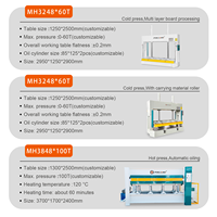Presse hydraulique à chaud 3 couches 120 tonnes PINLIANG pour portes en bois avec laminage