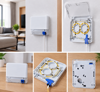 Mini-boîtier de terminaison à fibre optique 1 cœur, plaque murale FTTH intérieure, prise optique à montage en surface pour réseau domestique à fibre optique