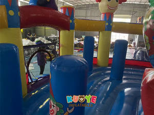 Zirkus Multi Play Clown Bouncy Castle Hupfburg Payaso mágico Bouncer Circus Bouncy Playland con tobogán Clown Bounce House - Product Image 3