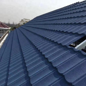 Tuiles de toiture en métal revêtues de pierre, modernes, ondulées, imperméables et résistantes à la chaleur, très vendues pour les bâtiments de villas - Product Image 6