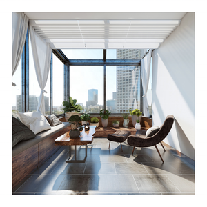 Jardin d'hiver moderne automatique intelligent Toit à pignon autoportant Isolation <span class=keywords><strong>en</strong></span> aluminium Verre Sunshine Hut Véranda Portes et fenêtres - Product Image 6