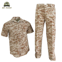 Ensemble d'uniformes tactiques unisexes en tissu ripstop camouflage polyester/coton, tenue de chasse d'extérieur 210-220 g/m² avec compatibilité genouillères