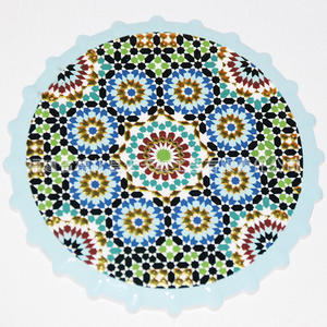 Mantel Individual Redondo de Cerámica Dehua con Diseño Floral, Mantel Individual para Mesa con Estampado en Relieve, Antideslizante y Resistente a las Manchas - Product Image 5