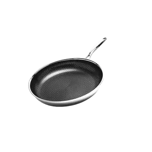 Hot Seller Hexclad Hybrid Cookware Reusable Ceramic Coating Cooking Pans Eco-friendly Honeycomb Non-stick Frying Pan