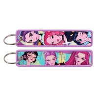 Llavero de Anime K-Demon Hunters, Clásico, de PU, Ligero, con Etiqueta Tejida, Accesorios y Adornos para Bolsos