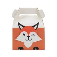 Boîte à gâteau portable au design animalier mignon avec poignée, en carton jetable, pour boulangerie et cadeaux de fête