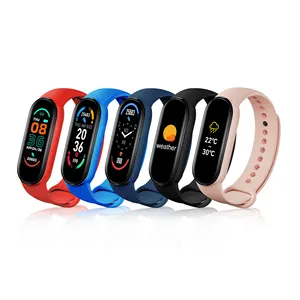 Gratis Band Reloj Inteligente Smartwatch M6 M5 M4 Armband Fitness Polsband Man Vrouwen 6 Sport Smart Horloge Wearable Apparaten