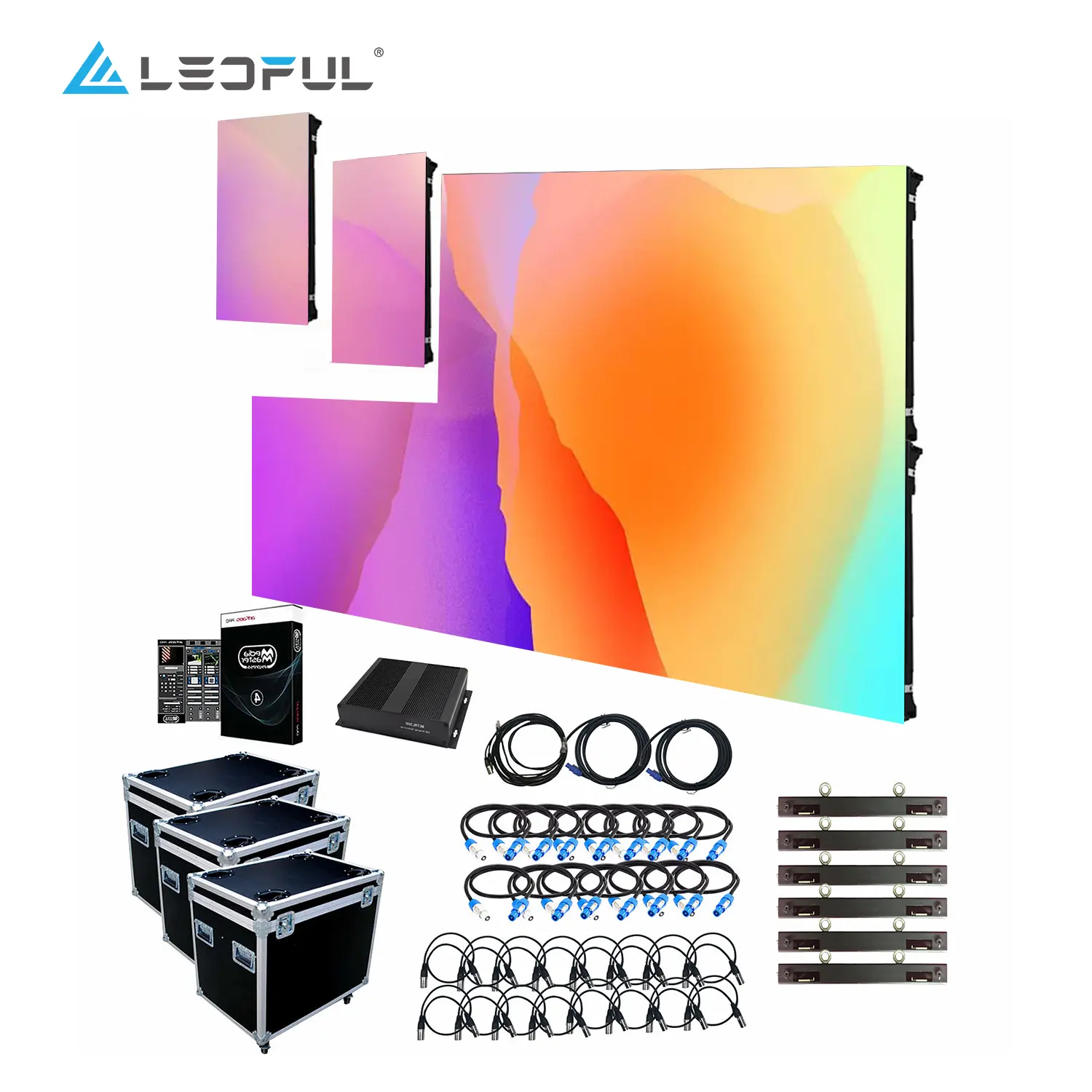 Pantalla LED de alquiler a todo Color para cine en casa, pantalla LED a todo Color P2.6, P2.9, P3.91, P4.81, HD, 4K