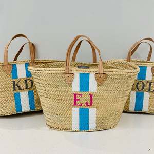 Panier en paille Maya magnifiquement fait main - Monogrammé - Product Image 1
