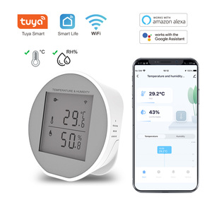Sensor de Temperatura y Humedad Wifi Tuya con Control por Voz de Google Alexa para Hogar Inteligente, Funciona con Batería, para Decoración del Hogar - Product Image 1