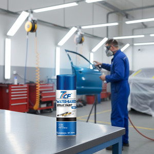 Pintura <span class=keywords><strong>en</strong></span> Aerosol Acrílica Ecológica de Base Acuosa de 400 ml <span class=keywords><strong>para</strong></span> Autos, Metal y Madera, Fabricante Chino 7CF - Product Image 4