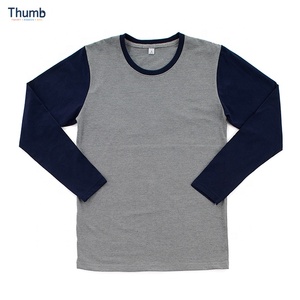 เสื้อยืดคุณภาพสูง เป็นมิตรกับสิ่งแวดล้อม แห้งเร็ว ผ้าฝ้าย 100% แขนยาว คลาสสิก เรียบง่าย ออกแบบเองได้ ไม่มีลาย สีพื้น สมาร์ทแคชชวล ผ้าเจอร์ซีย์ - Product Image 1