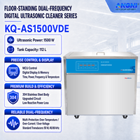 Nettoyeur à ultrasons numérique industriel KQ-AS1500VDE 1500W double fréquence 45/80kHz avec système de filtration pour pièces de moteur automobile