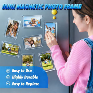 Customized Clear Acrylic Fridge Magnetic Frame <strong>Polaroid</strong> <strong>Photo</strong> Refrigerator Magnet Picture Frame - Product Image 4