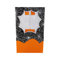 Boîte à gâteau toile d'araignée d'Halloween en gros, conteneur à pâtisserie orange et noir avec fenêtre pour fournitures de pâtisserie d'Halloween