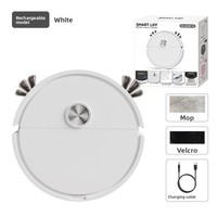 Robot Vacuum Cleaner Mini 1500Pa Daya Hisap Navigasi LDS Daya Tahan Baterai 180 Menit Robot Penyapu Isi Ulang untuk Penggunaan Rumah Tangga