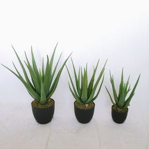 Venta caliente árbol hecho a mano en macetas Aloe <span class=keywords><strong>Vera</strong></span> plantas artificiales para decoración del hogar Decoración interior al aire libre Oficina aire fresco - Product Image 2